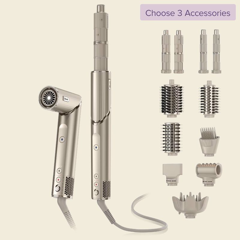 Shark FlexFusion Air & Ceramic Styling System with Air Straightener (HD641, Metallic Mist) — official product image
